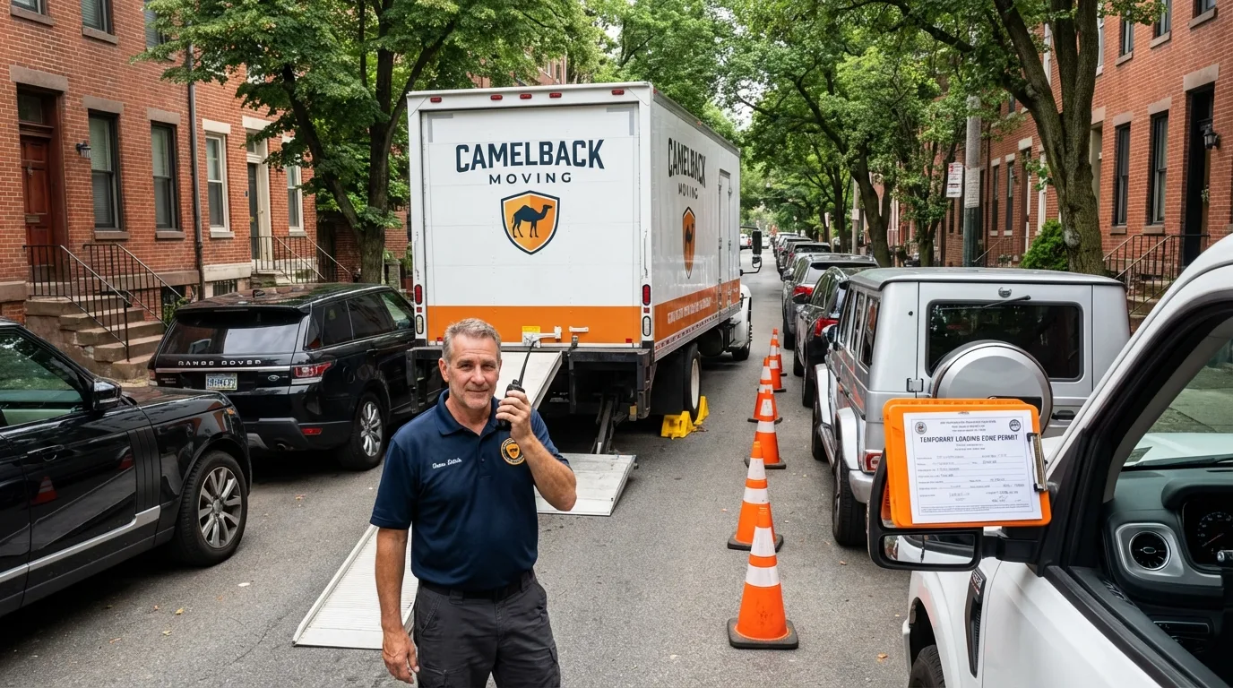 City street loading permit setup in East Greenwich, RI